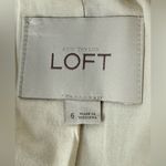 Loft Ann Taylor Jacket Blazer Tan Linen Womens Size 6 Lined One Button Career Photo 4