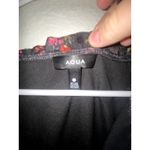 AQUA  Womens Black Floral Sheer Tiered Midi Dress Size Small Photo 4