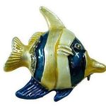 Fish Jewelry Pin Brooch Multicolor Enamel Painted Metal Rhinestone Accents Photo 0