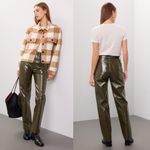 Pistola  Cassie Olive Faux Leather High-Rise Straight-Leg Pants Photo 5