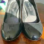 ALDO  Women’s Black Patent Leather Pumps Heels Closed Toe Size 7 Photo 3
