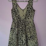 Francesca's NEW Mini Cocktail Dress S Leopard Print Fit & Flare Cut Out V Neck Photo 5