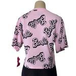 Barbie Women’s Pink Logo Crop Top T Photo 1