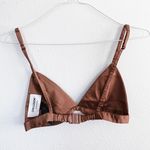 Urban Outfitters Collusion satin bralette in brown mocha mauve UK size 4 Photo 6
