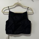 Reformation  Elegant Black linen Crop Top Photo 1