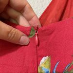 Everly  Red Floral Ruffled Mini Dress Womens S Summer Sundress Girly Tropical Photo 3