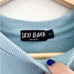 Lexi Llama Be Kind Embroidered Crewneck Sweater Small Blue Merch Pullover Photo 5