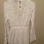 Lulu’s Women’s White Eyelet Long Sleeve Coastal Cowgirl Romper SzSmall Photo 3