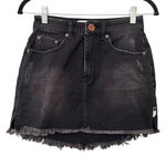 One Teaspoon Faded Distressed Mini Denim Skirt Sz 26 Photo 0