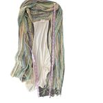 Women's Multicolor Metallic Print Bohemian Fringe Sleeveless Cardigan One Size Size undefined Photo 11