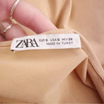 ZARA  Mesh Paneled Bodysuit Tan Orange One Piece Photo 3