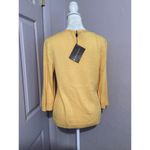St. John  Sport Canary Yellow Cary Wool Blend Long Sleeve Pullover V-neck S Photo 3