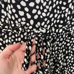 ZARA NWOT Trafaluc by  women’s black white dotted tie waist sleeveless mini dress Photo 1