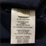 Marchesa off the shoulder ostrich feather dress sz 10 Blue Photo 4