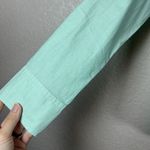 Everlane  Womens Button Up Shirt 4 Cotton Green Mint Striped Pastel Easter Photo 2