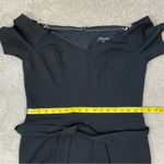 Marina Off The Shoulder Short Sleeve Belted Jumpsuit Black L Size L Photo 7