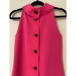 Sail To Sable STS  Hot Pink Cowl High Neck Sleeveless Dress Button back EUC XS Photo 6