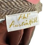 Ah! Austin Hill Brown Cream Chevron 100% Pure Wool Lined Midi Skirt USA Size 8 Photo 5