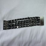 Good Work(s) Make a Difference Black Leather Metal Chain Inspirational Bracelet Photo 5