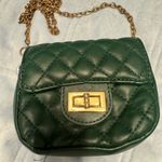 Urban Expression Urban‎ Expressions Quilted Green Mini Bag with Gold Chain Photo 1