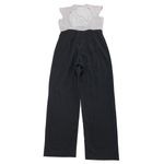 Hutch  Jumpsuit Womens 6‎ Black Open Back Crepe Mock Neck Colorblock Photo 3