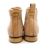 Toms Ella Chelsea Boots Skip On Booties in Honey Leather Faux Shearling Size 9.5 Photo 11
