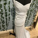 B Darlin Baby Blue Off The Shoulder Gown Photo 3