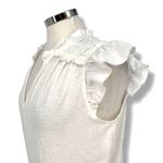 Anthem The Label Karina Top White Ruffle Sleeveless V Photo 2