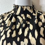 🆕Yozy Long Sleeve Stand Collar Mock Neck Flounce Sleeve Ruched Ruffle Dress L🆕 Black Size L Photo 8