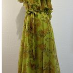 ASOS #4 NWT!   Women's Floral Lime Green Georgette One Shoulder Dress, Sz: 10 Photo 0