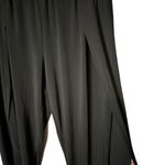 1. State  Black Split Leg Pull On‎ Pants Poly Spandex Pants Large Asymmetrical Hem Photo 5