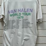 Van Halen 1979 World Tour Band Tee size L White Size L Photo 3
