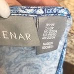 Kenar  Size 2X Paisley Blue and White V Neck Blouse Photo 6