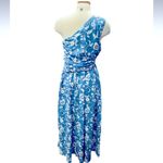 Abercrombie & Fitch One-Shoulder Cutout Maxi Dress Floral Midi Size L NWOT Photo 6