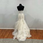 Martina Liana 1211 Ivory Lace Tulle Plunge Strapless Gown Size 12 Photo 9
