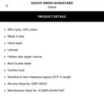 Diesel  Ouchy Dress in Mustard 36/XS Photo 7