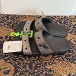 Crocs New Classic Ombre Glitter Sandals/Slides - Black and Gold NWT (C5) Photo 3