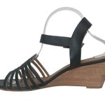Susina Black Terra Wedge Sandals Photo 4