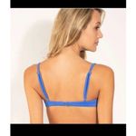 OneOne Lupita Bikini Top Medium Blue Ribbed NWT Photo 1