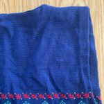 Vintage Blue Knit Cotton Christmas Holiday Sweater Vest Reindeer Womens Medium Photo 10