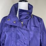 Maya Reyes Women's Lightweight Full Zip Jacket Hood Normcore Preppy Roll Tab S Blue Photo 2