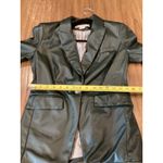 Veronica Beard  Hollis Emerald Faux Vegan Leather Dickey Jacket Blazer Size 4 Photo 4
