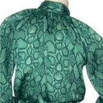 Sugar Lips Gwendolyn Snake Mock Neck Blouse green size small Photo 12