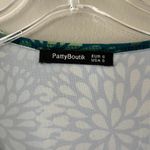 Pattyboutik Sz S Green Stretch V Neck Wrap Blouse Belted Long Sleeves Photo 2