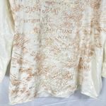 Vintage Y2K DKNY Womens L/XL Cream Graphic Print Slim Hooded T Photo 4