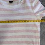 Talbots White Pink 100% Cotton STRIPE TOP SWEATSHIRT Medium Photo 11
