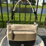 Rudsak “Damar” white/taupe/black leather shoulder bag. Photo 0