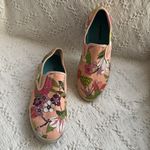 Seavees  Pink and Green Floral Canvas Sneakers Photo 0