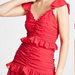 LA MAISON TALULAH Rue‎ Ruffle Mini Dress Red Sz S Photo 0