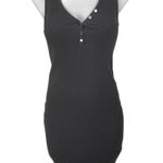 Banana Republic Heritage Black Sleeveless Knit Henley Bodycon Midi Dress XS Photo 0